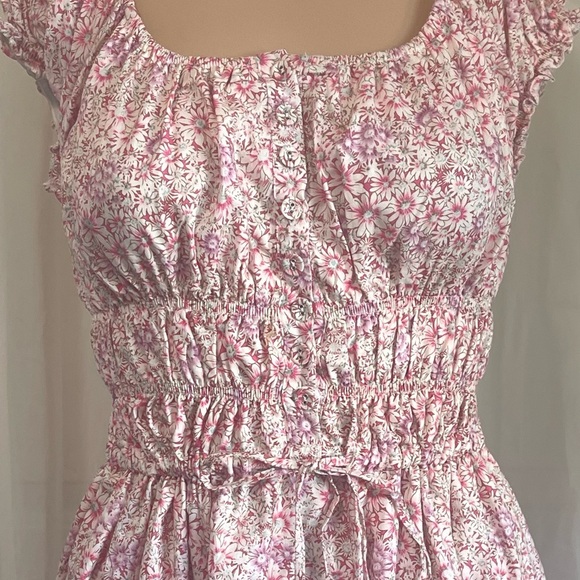 New Aryeh Size Small- Mini Sundress Pink with Flutter Sleeves - Picture 7 of 7